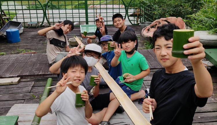 子ども達　ソロキャンプ　写真